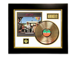 LIMITED EDITION ETCHED GOLD LP 'AC/DC - DIRTY DEEDS DONE DIRT CHEAP' CUSTOM FRAME