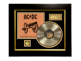LIMITED EDITION GOLD LP 'AC/DC - FOR THOSE ABOUT TO ROCK' CUSTOM FRAME