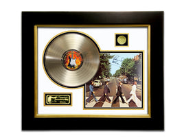 LIMITED EDITION GOLD LP 'THE BEATLES - ABBEY ROAD- SIGNATURE SERIES' CUSTOM FRAME