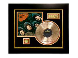 LIMITED EDITION ETCHED GOLD LP 'THE BEATLES - RUBBER SOUL' CUSTOM FRAME