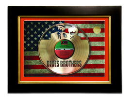 LIMITED EDITION GOLD LP 'BLUES BROTHERS - BRIEFCASE FULL OF BLUES' CUSTOM FRAME