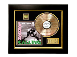 LIMITED EDITION ETCHED GOLD LP 'THE CLASH - LONDON CALLING' CUSTOM FRAME