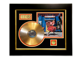 LIMITED EDITION ETCHED GOLD LP 'CYNDI LAUPER - SHE'S SO UNUSUAL' CUSTOM FRAME