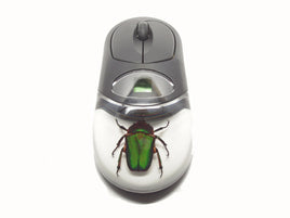 AUTHENTIC 'UNICORN GREEN ROSE CHAFER' WIRELESS COMPUTER MOUSE