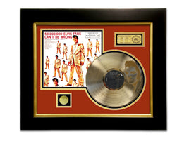 LIMITED EDITION ETCHED GOLD LP 'ELVIS PRESLEY - 50,000,000 FANES CAN'T BE WRONG' CUSTOM FRAME