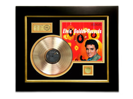 LIMITED EDITION GOLD LP 'ELVIS PRESLEY - ELVIS' GOLD RECORDS' CUSTOM FRAME