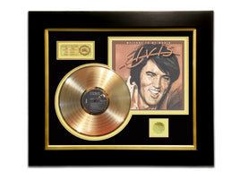LIMITED EDITION GOLD LP 'ELVIS PRESLEY - WELCOME TO MY WORLD' CUSTOM FRAME
