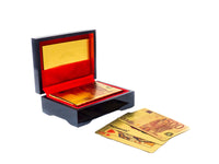GOLD PLAYING CARDS SINGLE DECK 500 € EURO BILL POKER / BLACKJACK 'HIGH ROLLER-24K FOIL PURE GOLD'