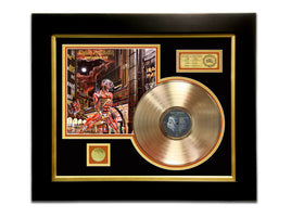 LIMITED EDITION GOLD LP 'IRON MAIDEN - SOMEWHERE IN TIME' CUSTOM FRAME