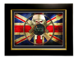 LIMITED EDITION GOLD LP 'IRON MAIDEN - MATTER OF LIFE & DEATH' CUSTOM FRAME