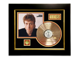 LIMITED EDITION ETCHED GOLD LP 'JOHN LENNON - COLLECTION' CUSTOM FRAME
