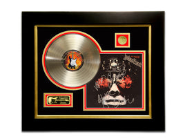 LIMITED EDITION GOLD LP 'JUDAS PRIEST - HELL BEND FOR LEATHER - SIGNATURE SERIES' CUSTOM FRAME