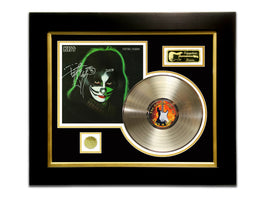 LIMITED EDITION GOLD LP 'KISS - PETER CRISS - SIGNATURE SERIES' CUSTOM FRAME