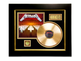 LIMITED EDITION GOLD LP 'METALLICA - MASTER OF PUPPETS' CUSTOM FRAME