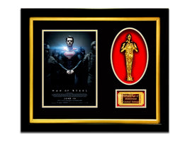 LIMITED EDITION 'SUPERMAN MAN OF STEEL - GOLD OSCAR' CUSTOM FRAME