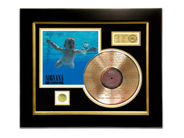 LIMITED EDITION ETCHED GOLD LP 'NIRVANA - NEVERMIND' CUSTOM FRAME