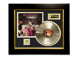 LIMITED EDITION GOLD LP 'RICK SPRINGFIELD - SUCCESS HASN'T SPOILED ME - SIGNATURE SERIES' CUSTOM FRAME