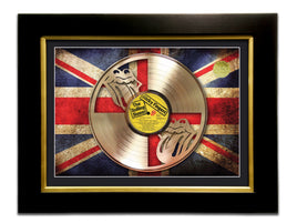 LIMITED EDITION GOLD LP 'ROLLING STONES - STICKY FINGERS' CUSTOM FRAME