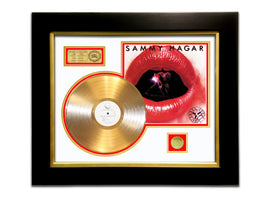 LIMITED EDITION GOLD LP 'SAMMY HAGAR - 3 LOCK BOX' CUSTOM FRAME