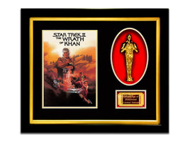 LIMITED EDITION 'STAR TREK WRATH OF KHAN - GOLD OSCAR' CUSTOM FRAME