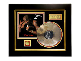 LIMITED EDITION ETCHED GOLD LP 'TUPAC - ALL EYEZ ON ME - BIOGRAPHY' CUSTOM FRAME