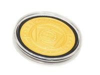 24K GOLD PLATED 'MONEY MACHINE-POKER CHIP CARD GUARD'