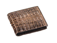 AUTHENTIC 'CROCODILE TAIL' BROWN BIFOLD WALLET