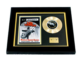 LIMITED EDITION GOLD 45 'LED ZEPPELIN - MADISON SQUARE GARDEN 1970' CUSTOM FRAME