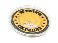 24K GOLD PLATED 'MONEY MACHINE-POKER CHIP CARD GUARD'