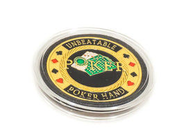 24K GOLD PLATED 'UNBEATABLE-POKER CHIP CARD GUARD'